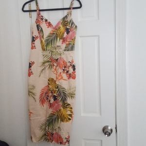 Asos summer dress in peachy pink color /pattern